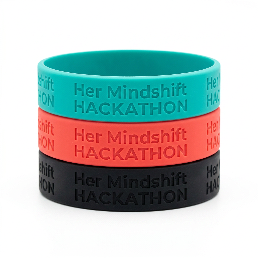 Wristband Set — Teal / Black / Coral